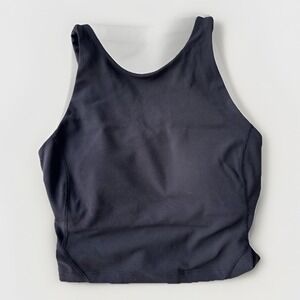 LULULEMON Align High-Neck Tank Top Women's Size‎ 2 Black Cropped